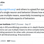 This work by Yung-Chi Huang and others is a great/fun systems investigation of a single neuron and behavior!